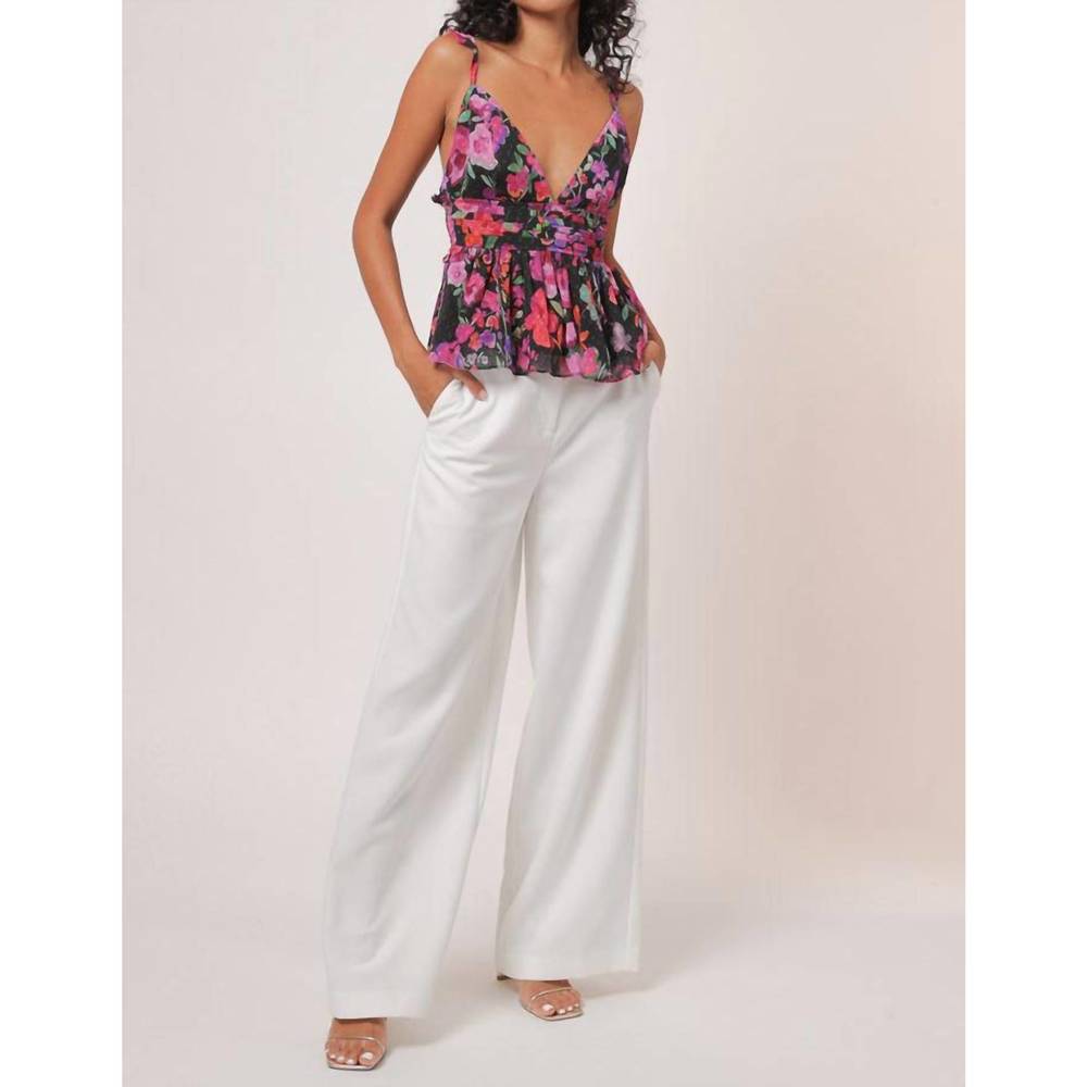 NEW LINE AND DOT mika top in black floral